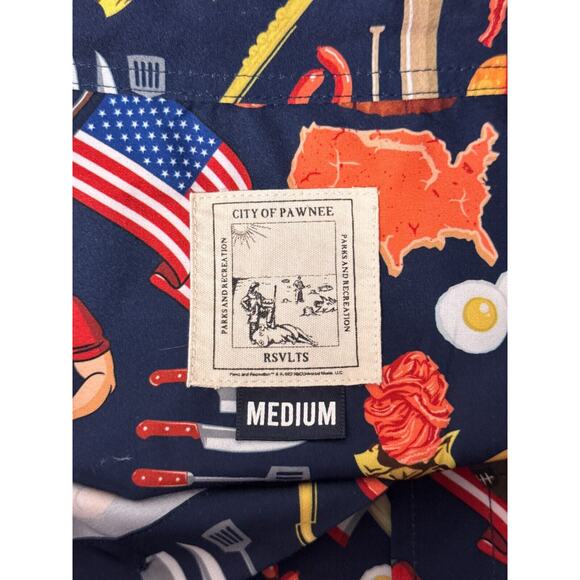 RSVLTS Shirt Medium Mens Ron Swanson Polo of Greatness Parks Recreation - Picture 7 of 8